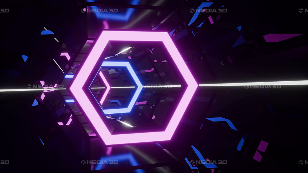 Thumbnail: HEXAGON TUNNEL BLUE & PURPLE