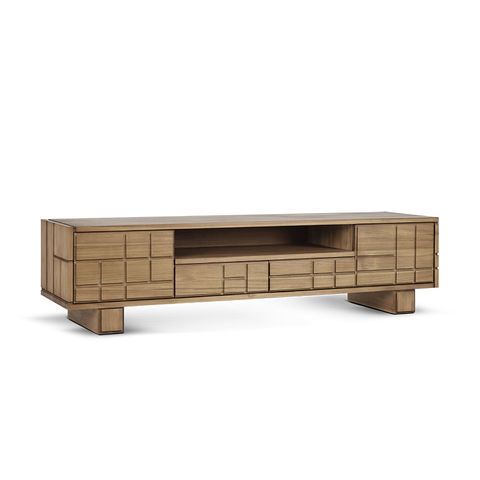 mueble televisor colonial madera maciza teca
