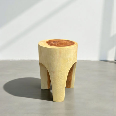 Taburete de tronco madera Suar