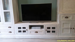 Mueble Tv Colonial rustic Blaco