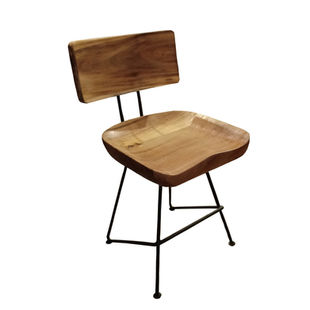 silla de madera maciza estructura hierro