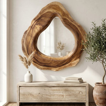 espejo rustico oval madera maciza de Suar
en Colonnial Gallery