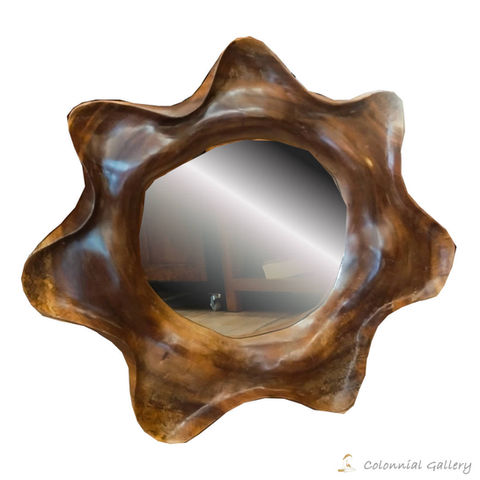 espejo rústico de madera maciza de suar