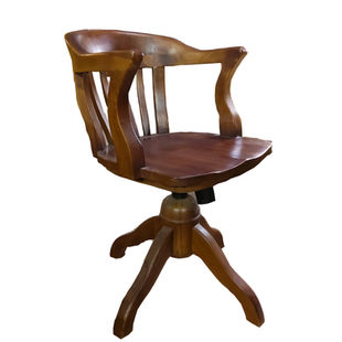 silla despacho giratoria madera maciza