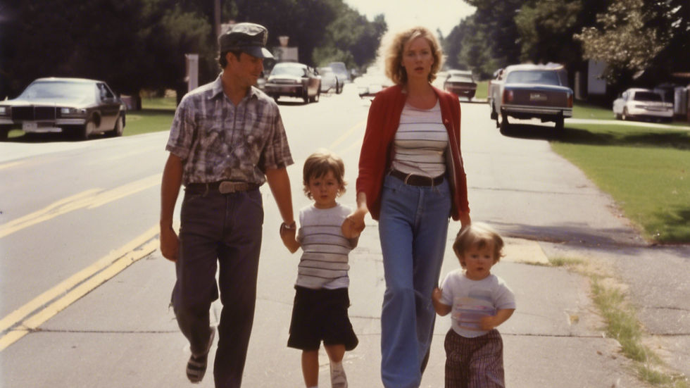 A young family in 1990 moving across the nation.