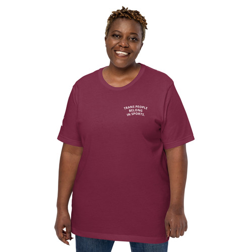 Trans People Belong in Sports Tee | GRXYFIT