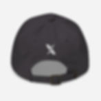 Thumbnail: X on back of hat