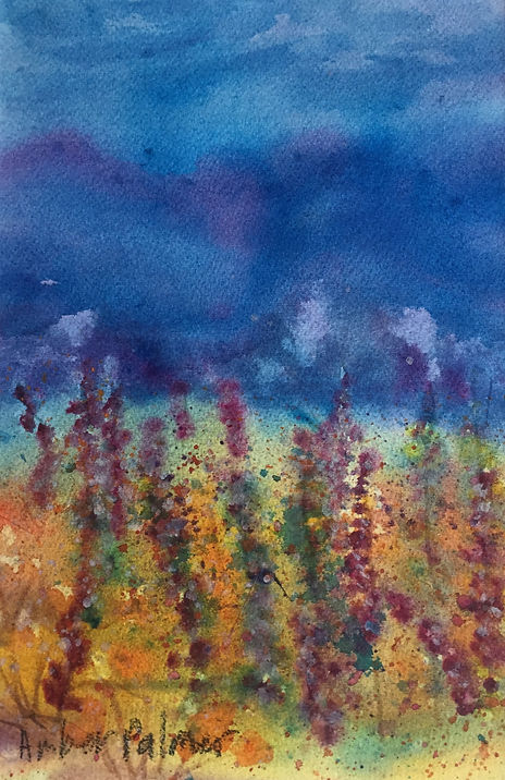 Butte Valley Meadow, Watercolor $175.00