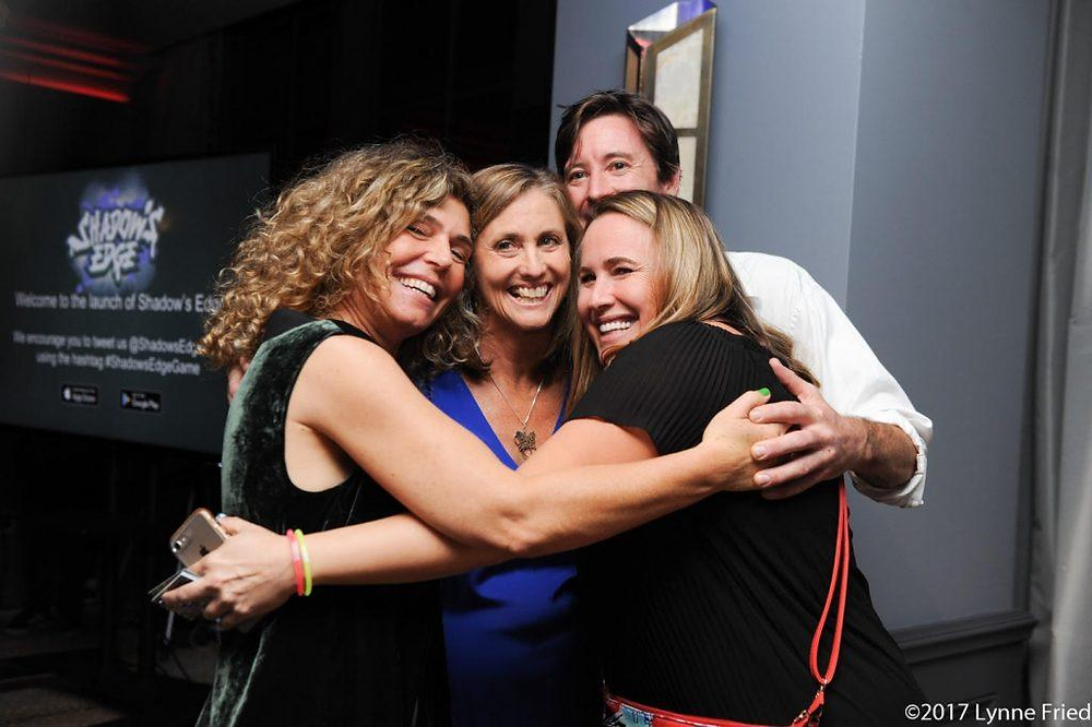 Kevyn Eva, Sheri (middle), Rosy and Garth: The Digging Deep team hug!