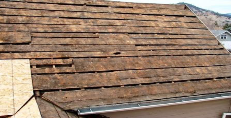 A shiplap roof after 60 years looks like this.