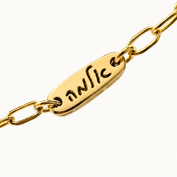 Custom Clear Quartz Handwriting Necklace
