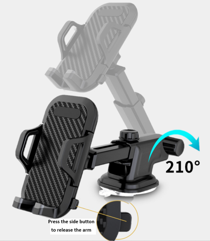 Thumbnail: Universal suction cup car phone holder