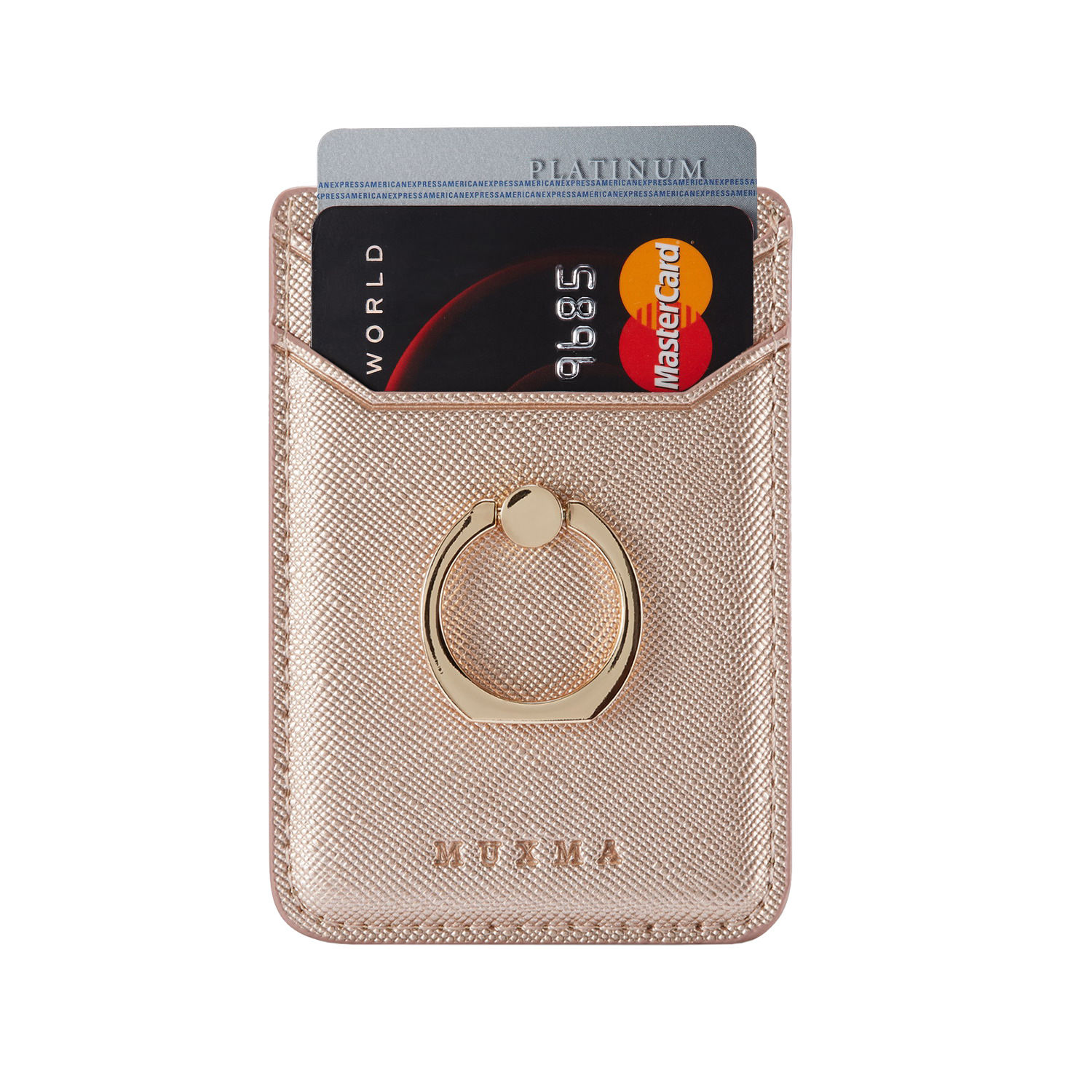 Muxma RFID Blocking Card Holder w/ Ring