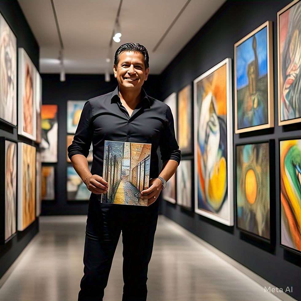 Miniatura: Brochure o catálogo de obra para artistas imprimible