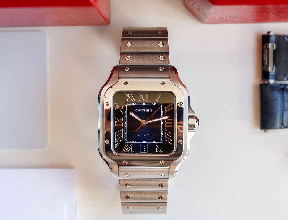 Miniatura: Cartier Santos Large Blue
