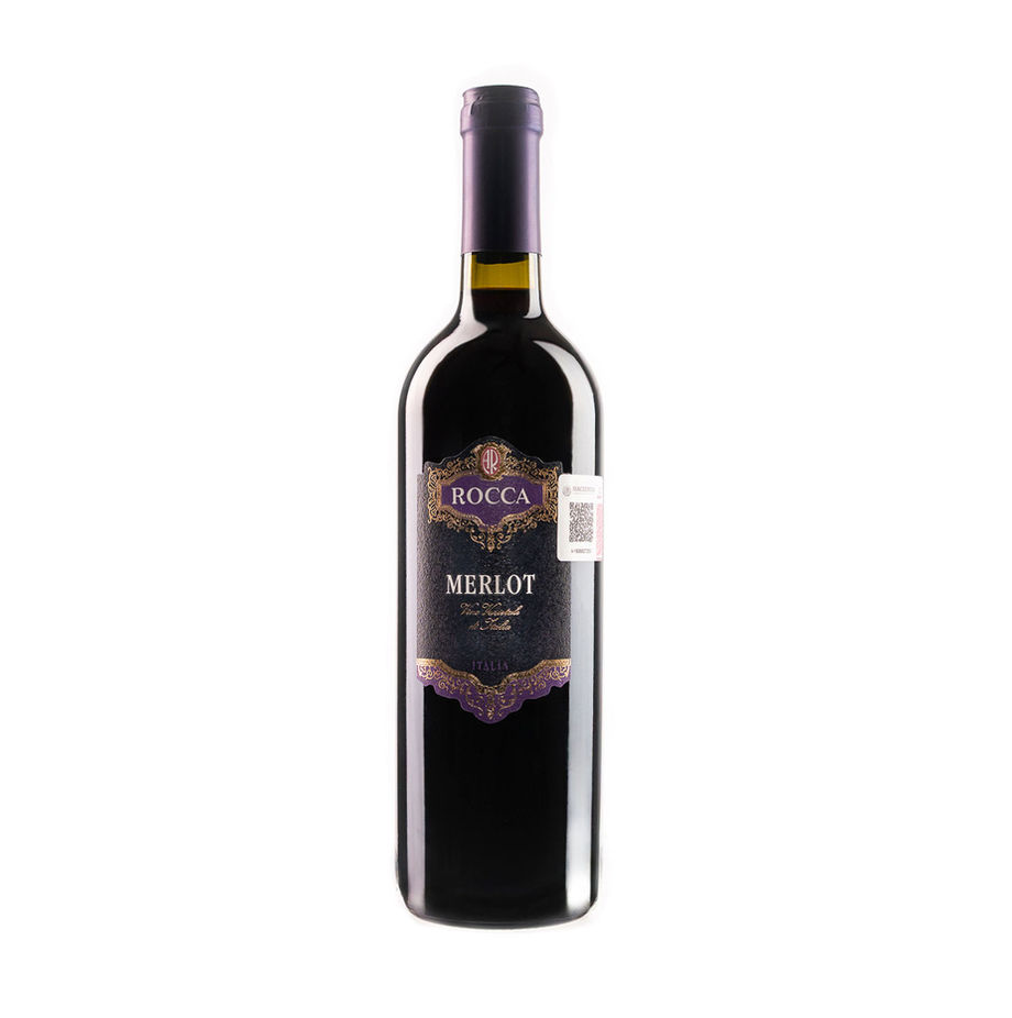 Merlot Rocca, vino Italiano, tinto, ligero