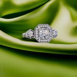 Bespoke Diamond and Platinum ring