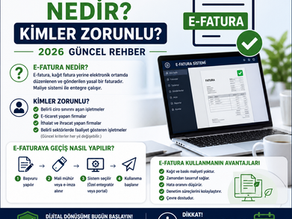 E-fatura nedir, kimler zorunlu 2026, e fatura geçiş şartları ve e fatura sistemi hakkında bilgilendirici içerik