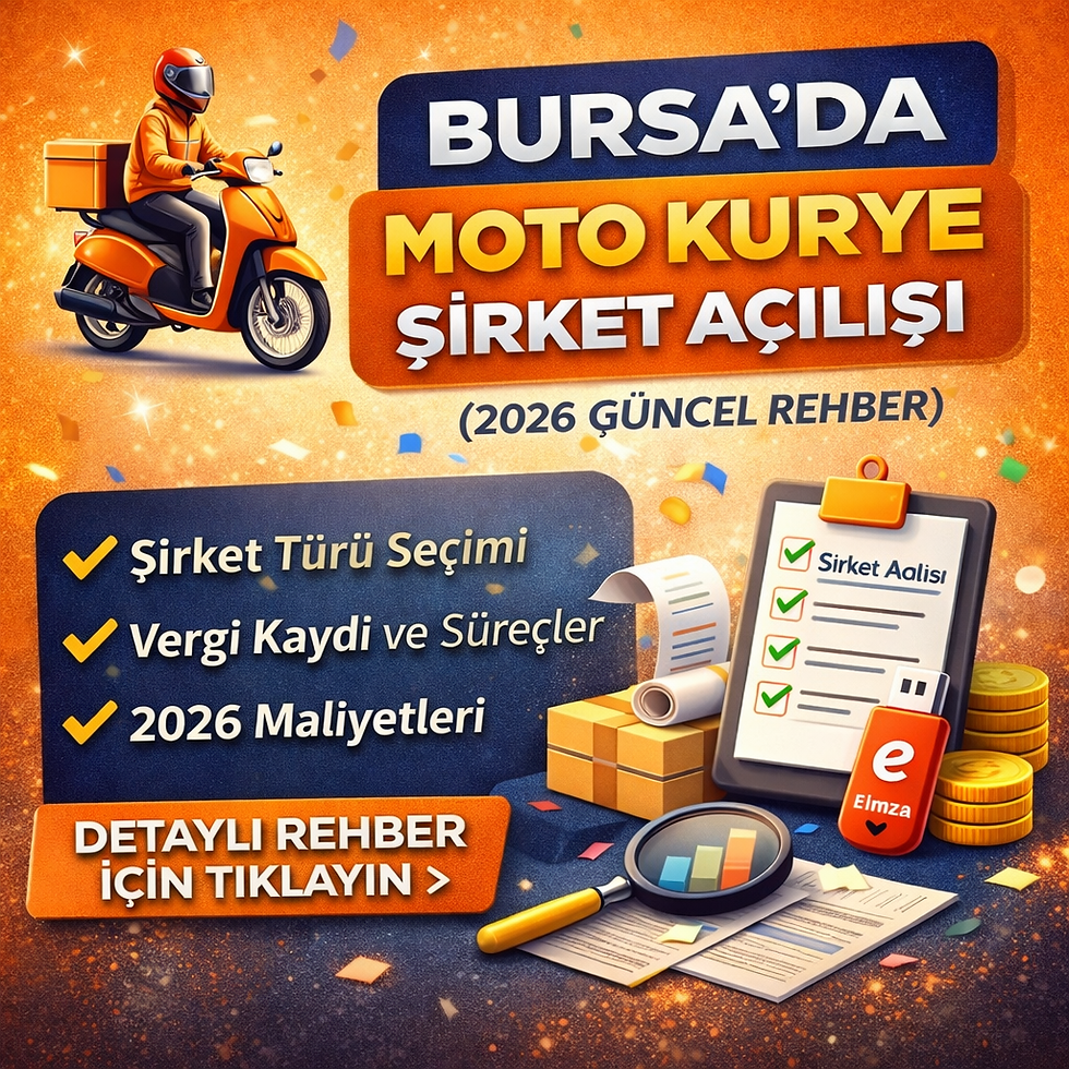 Bursa moto kurye açılış nasıl yapılır? 2026 moto kurye maliyetleri, moto kurye şirket kurulumu, Gürsu moto kurye açılış ve vergi kaydı süreci burada. Hemen detaylı rehberi inceleyin.