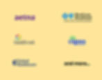 Graphic of the Medical insurance partners that work with Midi Health