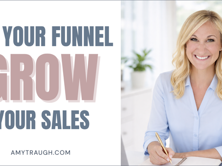 fix your funnel grow your sales with image of the metrics maven, Amy Traugh