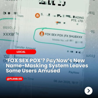 'FOX SEX POX'? PayNow's New Name-Masking System Leaves Some Users Amused