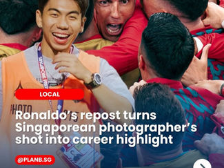 Ronaldo's Repost Turns Singaporean Photographer's Shot Into Career Highlight
