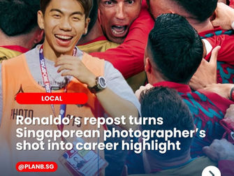 Ronaldo's Repost Turns Singaporean Photographer's Shot Into Career Highlight