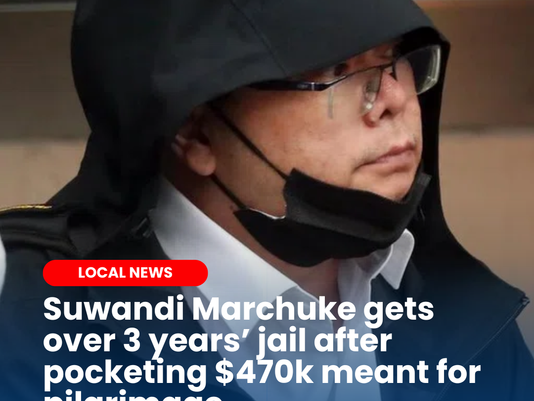 Suwandi Marchuke dipenjara lebih tiga tahun selepas menyeleweng $470,000 dana ibadah haji dan umrah