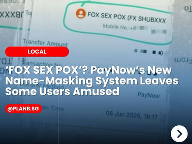 'FOX SEX POX'? PayNow's New Name-Masking System Leaves Some Users Amused