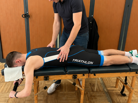 triathlète en soins chiropratique