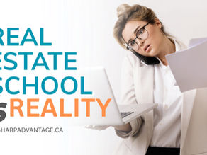 Confused Realtor® looking at marketing materials on a laptop