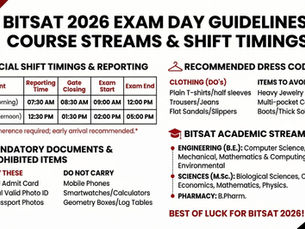 BITSAT EXAM DAY GUIDELINES