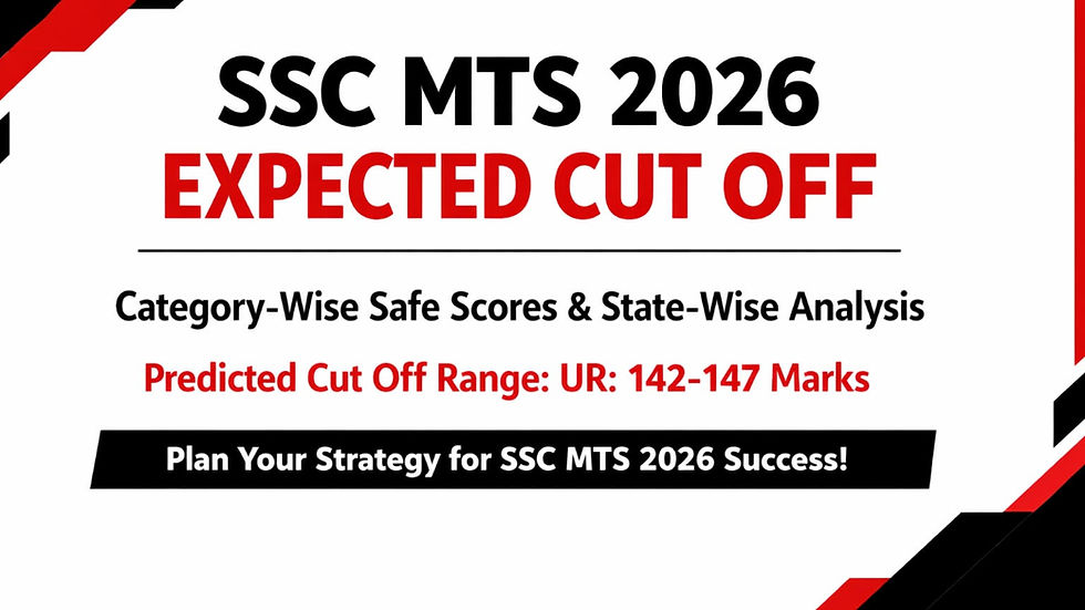 SSC MTS 2026 EXPECTED CUT OFF 