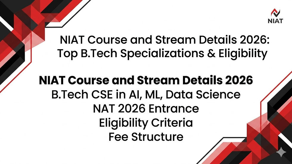 NIAT COURSE AND STREAM DETAILS 2026