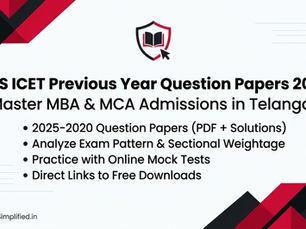 TS ICET PREVIOUS YEAR QUETION PAPER