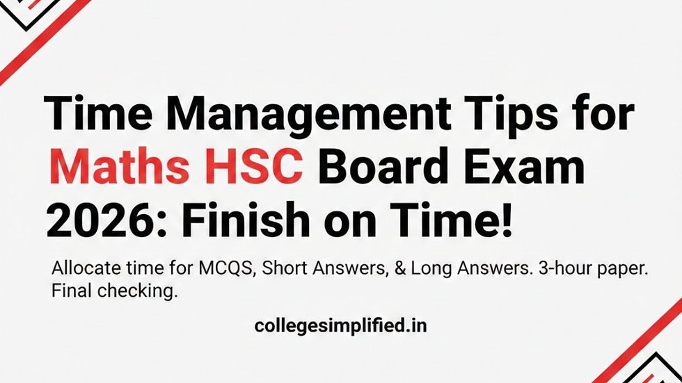 TIME MANAGEMENT TIPS FOR MATHS HSC BOARD 2026