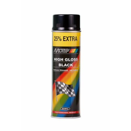 Motip эмаль универсальная акриловая черная глянцевая