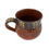 Thumbnail: Dark Brown Leaf Slip Tea Cup