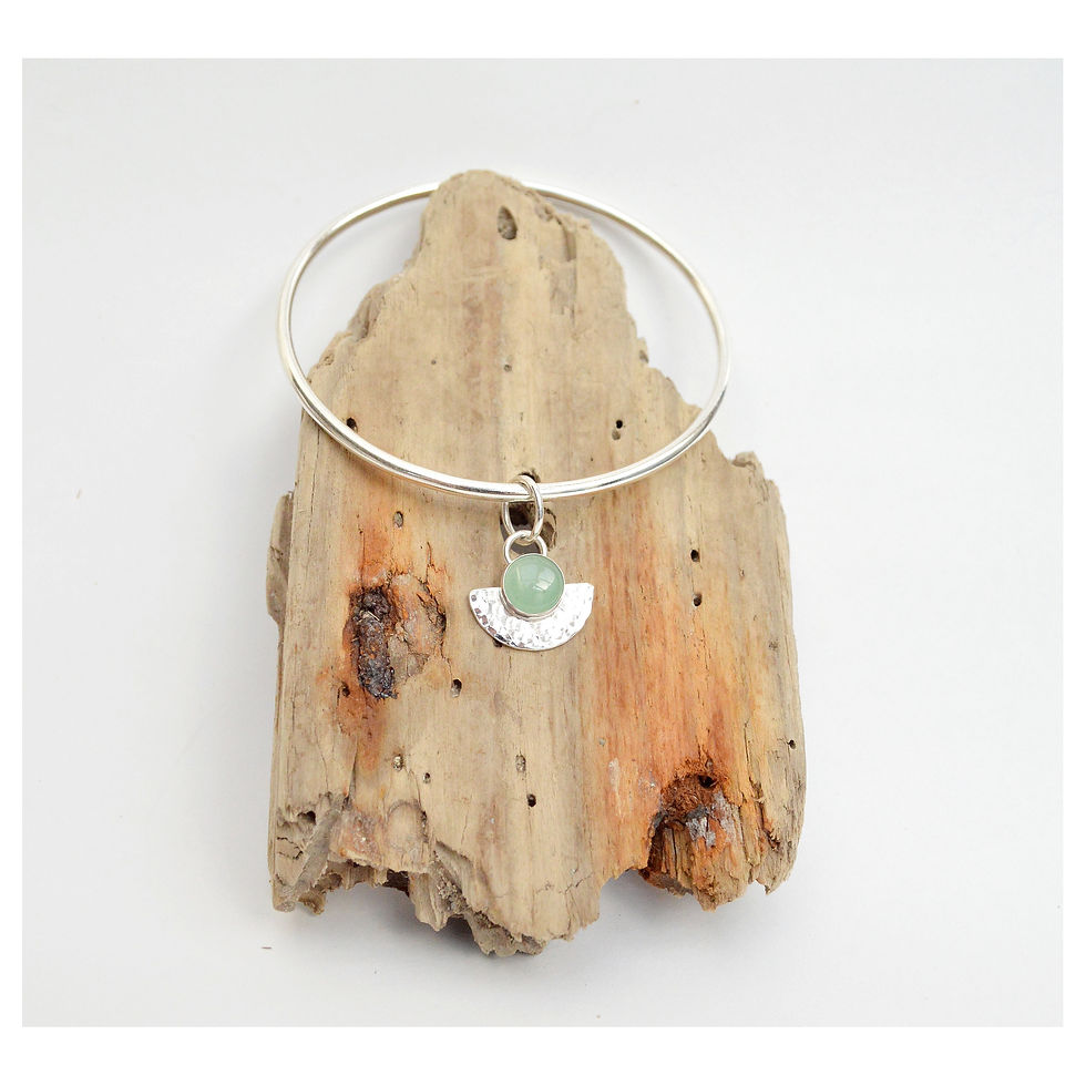 Aventurine Semicircle Bangle