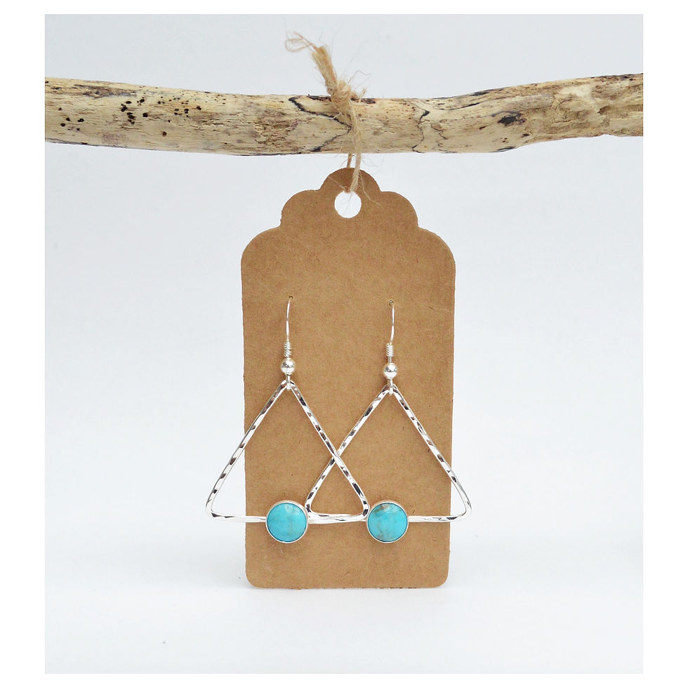 Turquoise Triangle Earrings