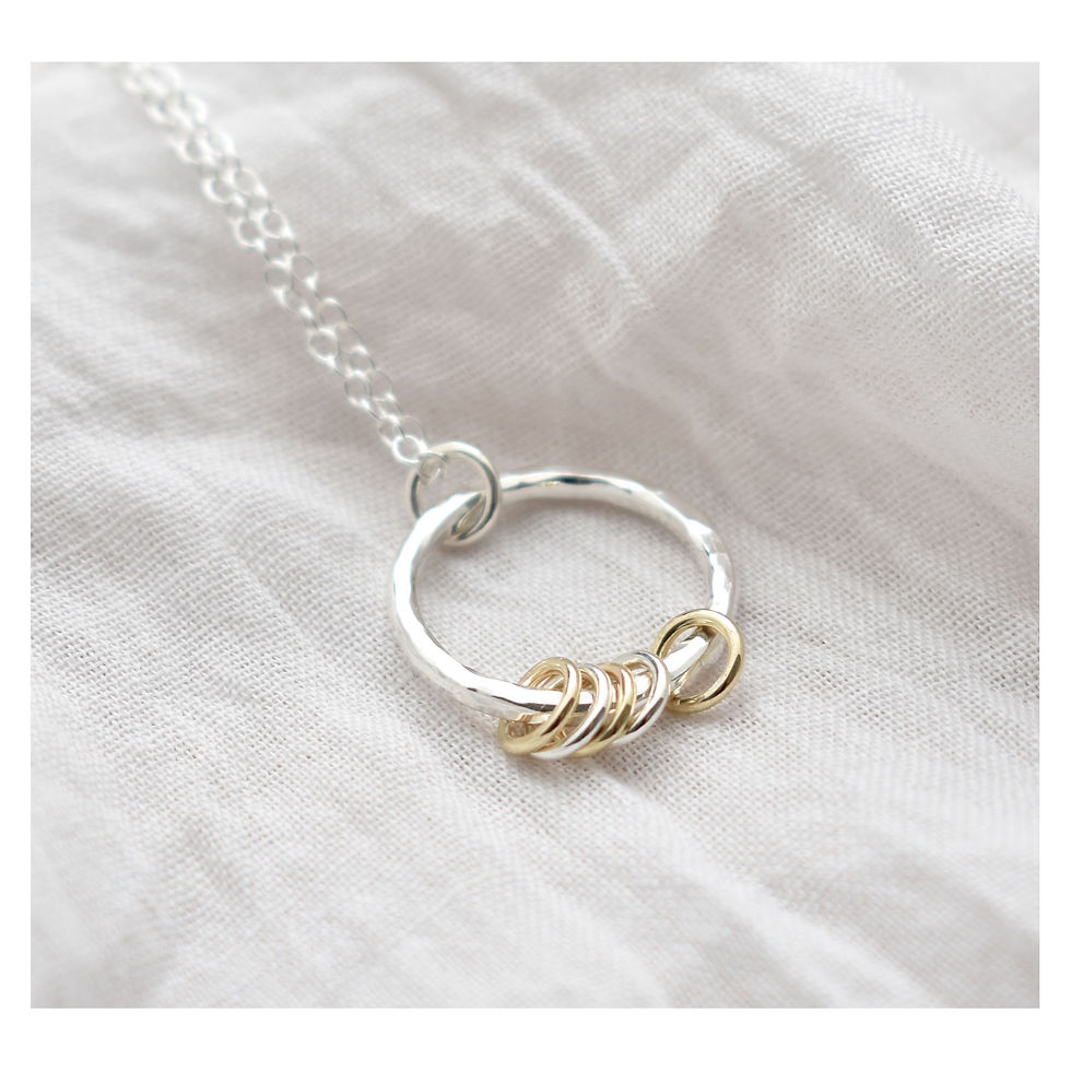Thumbnail: Halo Necklace with 9ct Gold 