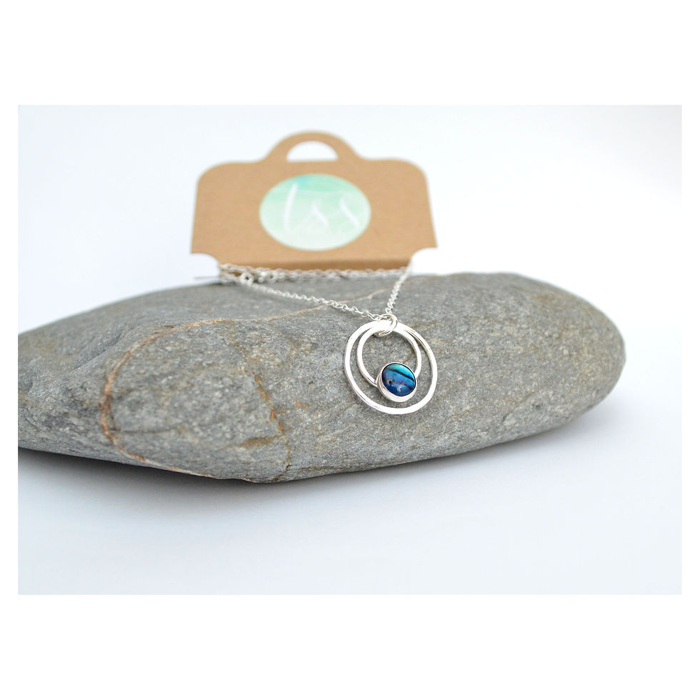 Double Circle Paua Necklace