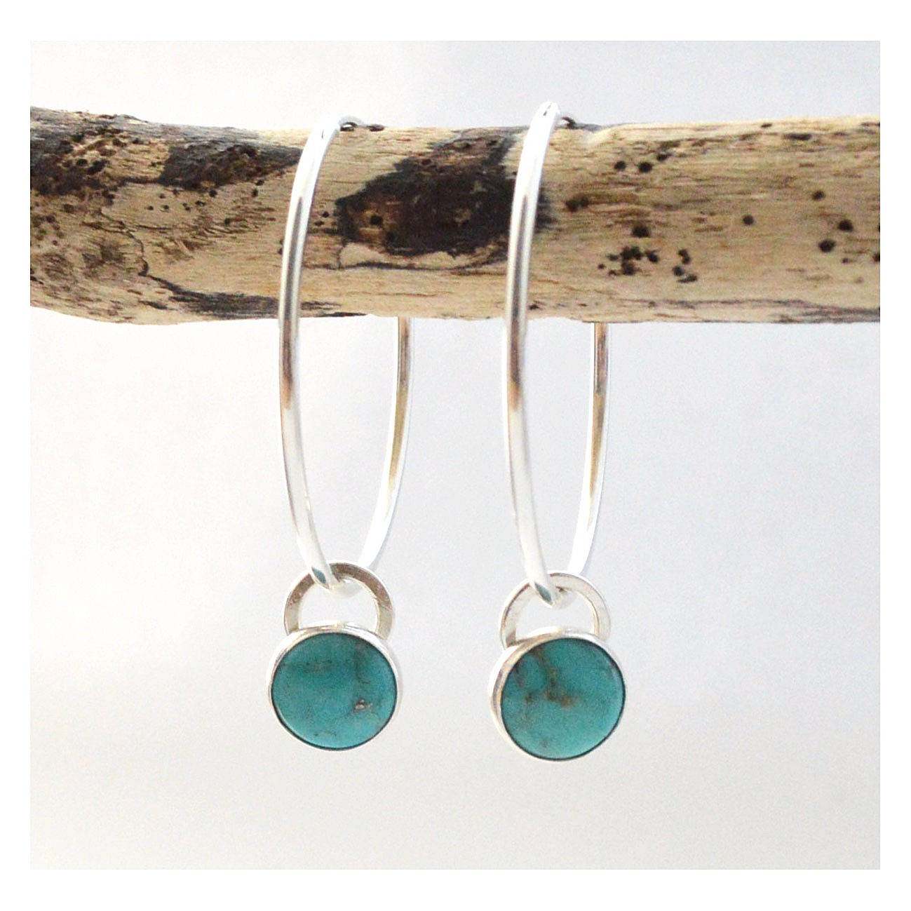 Turquoise Hoops