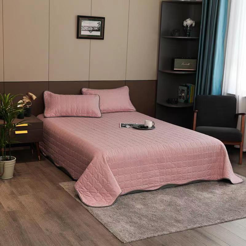 Miniatura: Cubrecama Delgada Quilt Bicolor Gris/Rosado(Mayor: $14.000)