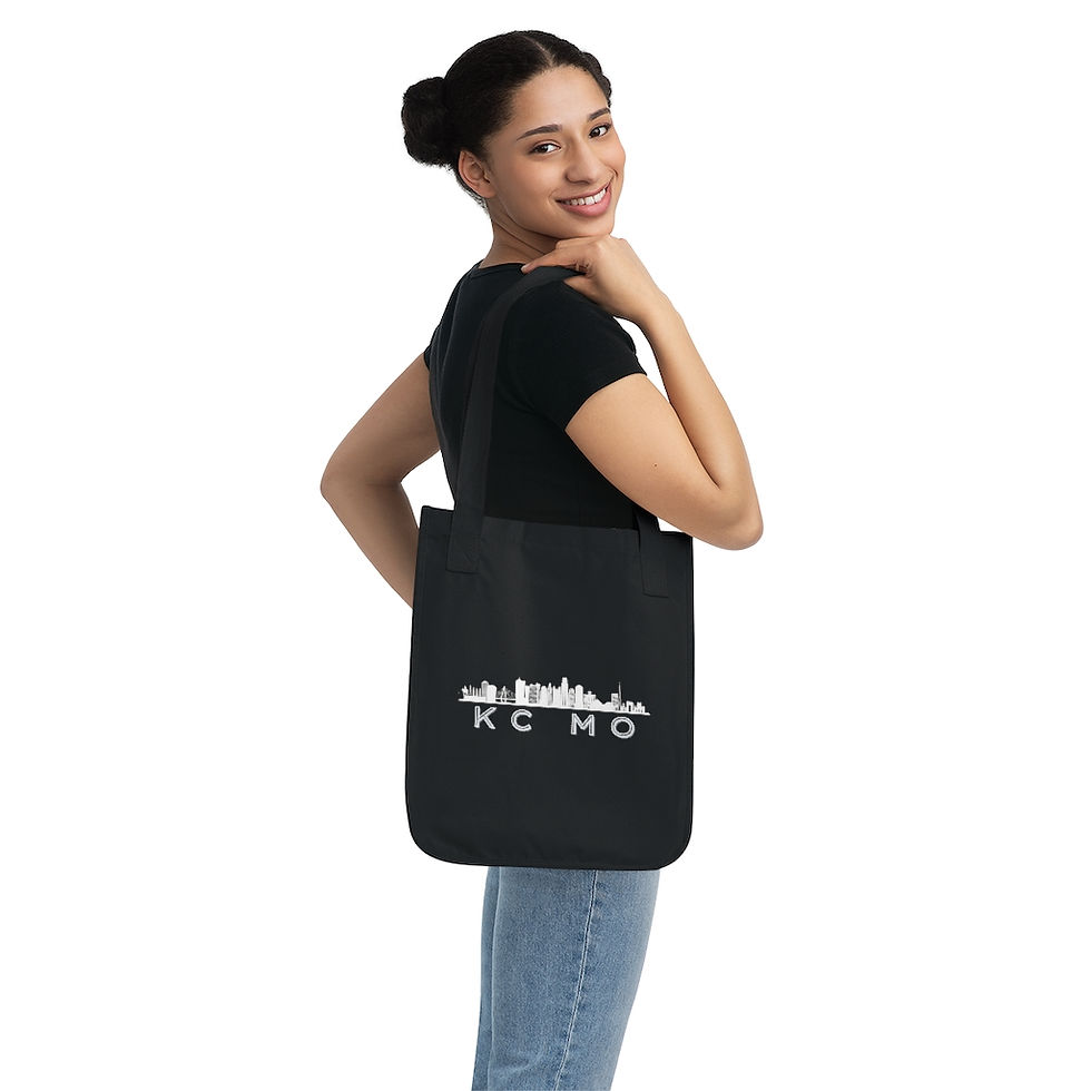 Thumbnail: KCMO Skyline Organic Canvas Tote Bag