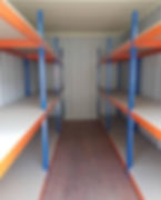 Image of Shelving inside a container