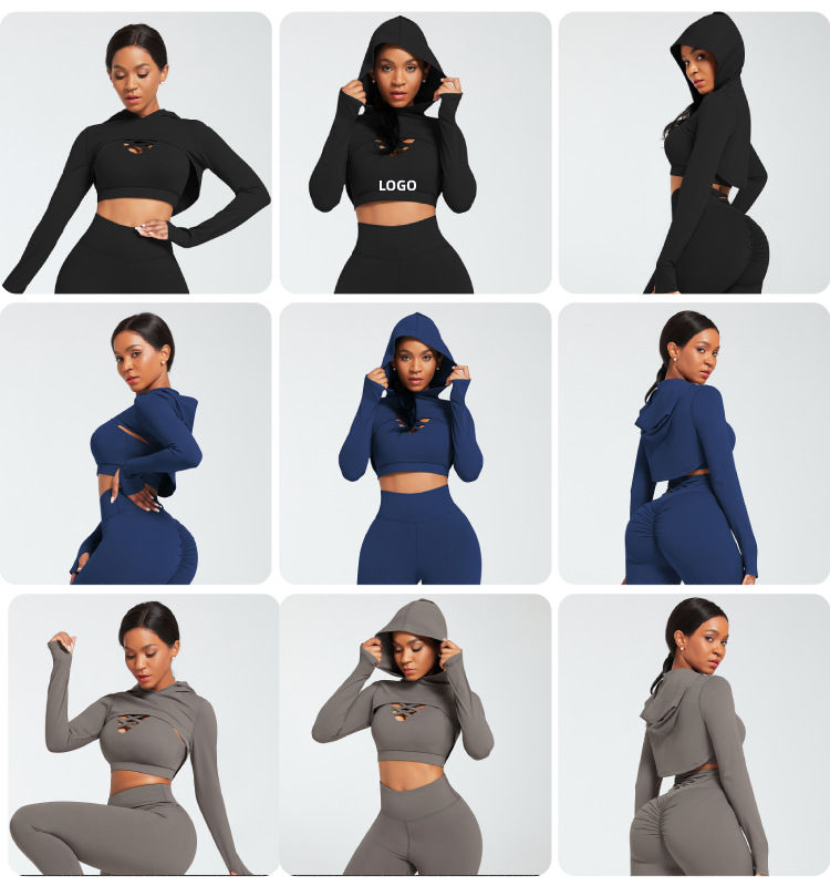 Thumbnail: Women's Seamless Sports Bra Yoga Leggings 3 Piece Set