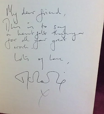 Forged Fake J.K. Rowling signature w/ dedication