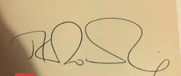 Forged Fake J.K. Rowling Signature